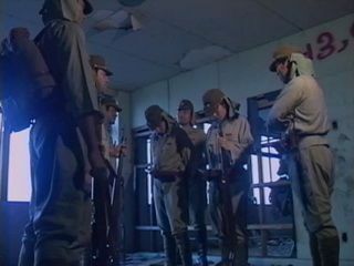 Horny Asian soldiers get fucked by a revengeful female military officer in a wild gangbang