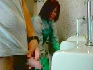 JAV Toilet Cleaner Gets Surprised by Stranger's Hot Sex in Public Bathroom  becomes Fucking Hard in Public Bathroom: JAV Toilet Cleaner and Stranger's XXX Act